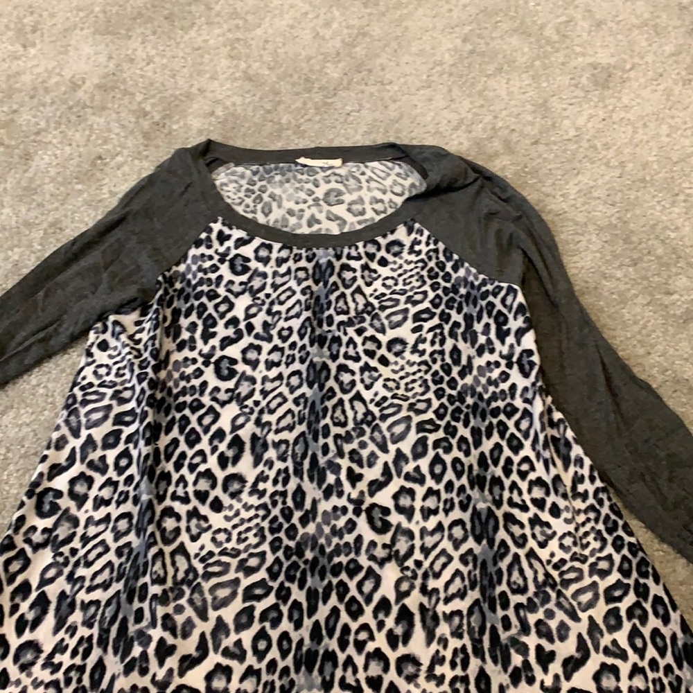 Cheetah print tunic style top